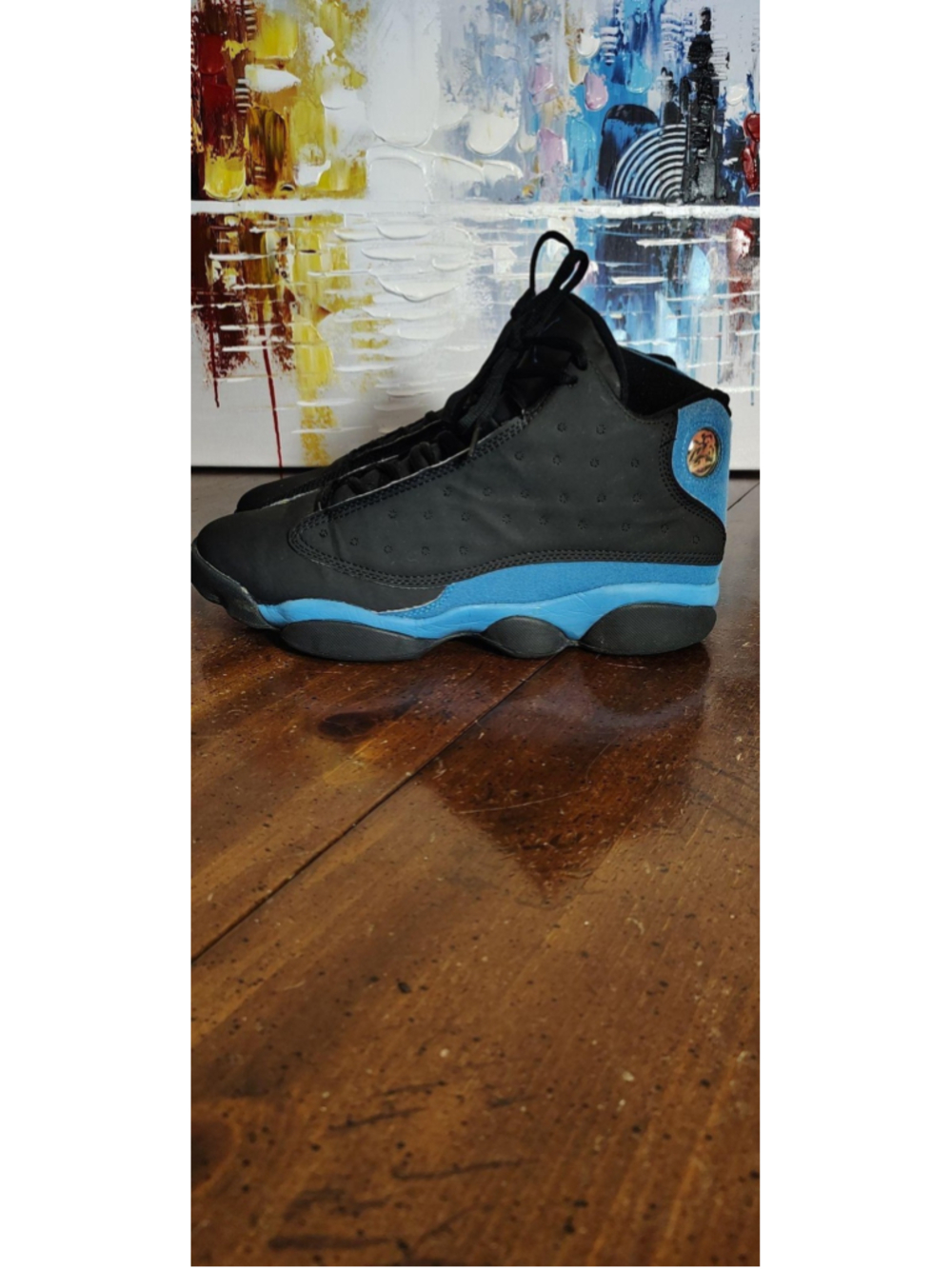 Air Jordan 13 Retro Shoes Mens Size 11 Black Blue Basketball Sneakers 414571-030